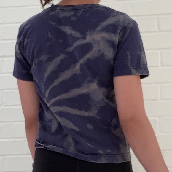 Restyled Nike Team Michigan Bleach Dyed Swirl Tee - Picture 4 of 10